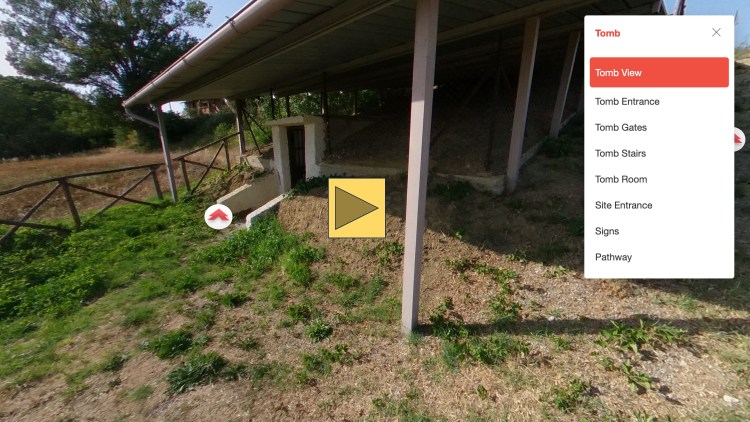 View of the entrance to the Tomba Paradiso